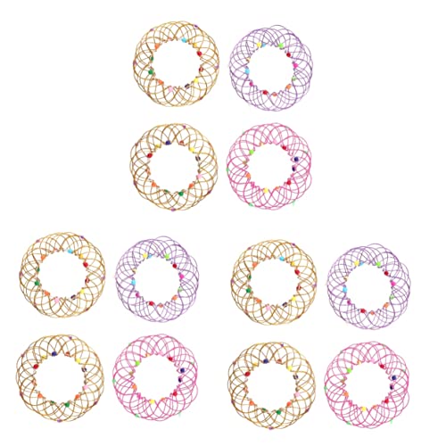 Mobestech 12 Stk Mandala Blumenkorb Kinderspielzeug Zum Vergnügen Neuheit Mandala Spielzeug Kinderarmband Mandala Armband Zappelt Weiche Drahtkorbform Violett 3d Stahlwolle Eisen Flexibel von Mobestech