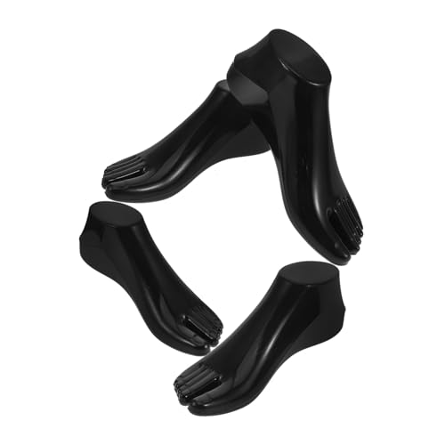 Mobestech 2 Paar Schuh-display-requisiten Zubehör Anzeige Thermische Socken Schuhspanner Damen Herren Falsche Füße Sockenmodell Schuhe Schuhformer Schuhspannerspray Mannequin-fuß Pp Black von Mobestech