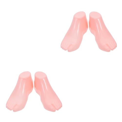 Mobestech 2St Schuhspanner schuhhalter schuhständer Schuhpflege Knöchelarmband-Modell gefälschtes Fußmodell Mannequin Schuhregal Fußpuppe für Socken Schaufensterpuppe Fuß Plastik Rosa von Mobestech