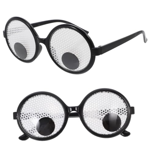 Mobestech 2st Lustige Brille Neuartige Sonnenbrillen Für Frauen Kostümbrille Knopfbrille Verrückte Brille Partybrille Für Erwachsene Sonnenbrillen Spaß Cosplay-brille Abs-kunststoff von Mobestech