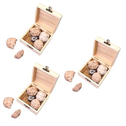 Mobestech 3 Boxen Höhlencluster Kristallkugel Set Edelsteine ​​Gesteinssammlung Dig Gem Mining Gem Dig Kinderspielzeug Kristall Achat Erz von Mobestech