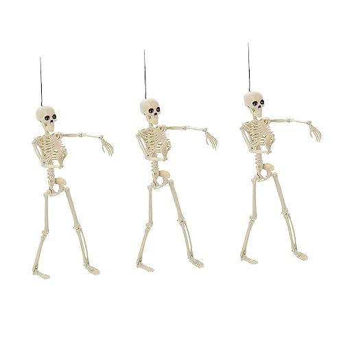 Mobestech 4 Sätze Menschliches Skelett Skelett Krähe Halloween-desktop-dekorationen Tür Aufblasbarer Außerirdischer Zombie Halloween-fenster Figur Gruselig Aufkleber Plastik 3 Stück * 4 von Mobestech