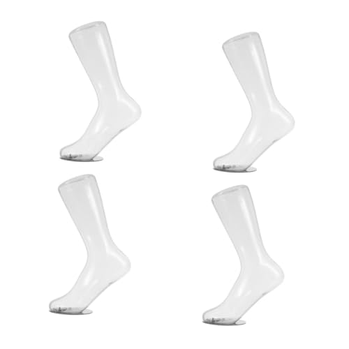 Mobestech 4 Stück Transparentes Fußmodell Sockenhalter-display Schaufensterpuppen Mannequin-fußanzeige Socken Zeigen Socken Fuß Schaufensterpuppe Füße Socken Modell Sockenständer Eisen von Mobestech