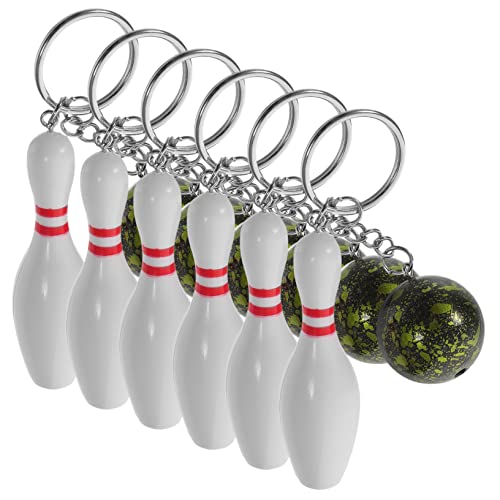 Mobestech 6Stücke Bowling Pin Schlüsselanhänger mit Gefälligkeiten für Bowling Partys Schlüsselbund mit und Pin Geschenkidee für Sportliebhaber Mobestech 6Stücke Bowling Pin Schlüsselanhänger mit Gefälligkeiten für Bowling Partys Schlüsselbund mit und Pin Geschenkidee für Sportliebhaber von Mobestech