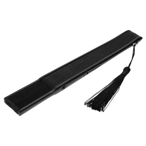 Mobestech Handfächer Damen mit Schwarzer Spitze und Schneeflocken muster Vintage Tanzfächer mit Hollow Design und Quasten Leichter Faltfächer für Bühne Hochzeit Party Dekoration Mobestech Handfächer Damen mit Schwarzer Spitze und Schneeflocken muster Vintage Tanzfächer mit Hollow Design und Quasten Leichter Faltfächer für Bühne Hochzeit Party Dekoration von Mobestech