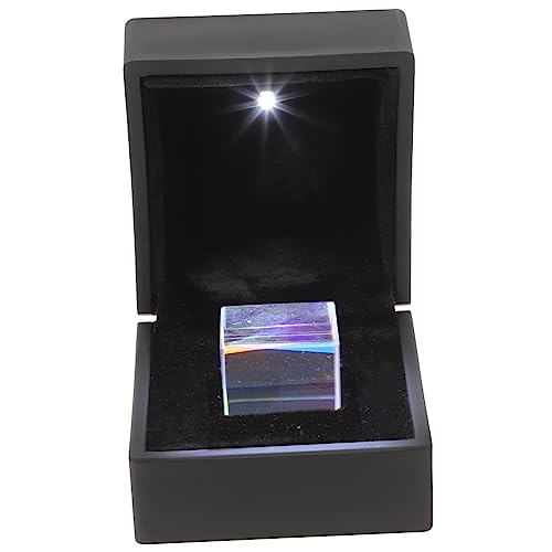 Mobestech RGB-Würfel present box Lichtwürfel Prismenwürfel Würfelprisma Würfel aus Wolfram Elementwürfel durchsichtige Geschenkboxen Glaswürfel optischer Würfel Dispersionsprisma von Mobestech