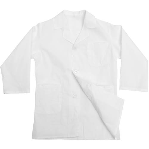 Mobestech Wissenschaftlermantel Kinder Kostüm Waschbare Wissenschaftler Kleidung Lovely Kids Lab Coat Kinder Accessoire Xs (105 cm) von Mobestech