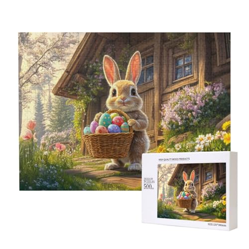 500 Teile Puzzle Tiere, Hasen Osterei Puzzles, Lernspiel Herausforderung Spielzeug, Schaffen Sie Eine Fröhliche Atmosphäre, Um Ostern Zu Feiern von MocArt