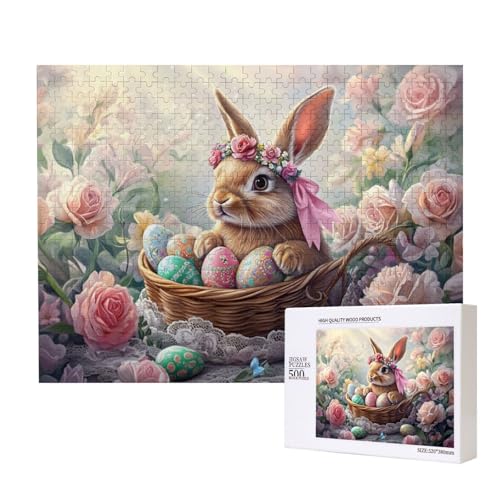 500 Teile Puzzle Zum Thema Ostern, Helle Und Farbenfrohe Puzzles, Holzpuzzle, Puzzlespielzeuge, Die Für Die Eltern-Kind-Interaktion Geeignet Sind von MocArt