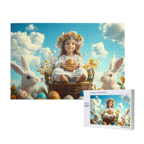 Klassische Puzzles 1000 Teile, Kreatives Holzpuzzle, Fantasie-Kunst-Puzzle, DIY Moderne Wandkunst Dekor, Schaffen Sie Eine Osterstimmung von MocArt