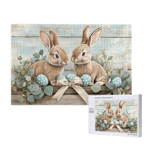 Klassisches Puzzle Mit Tieren, 1000 Pieces Puzzle Mit Ostermotiven, DIY Moderne Wandkunst Dekor, Geeignet Für Das Gemeinsame Spiel Mit Der Ganzen Familie von MocArt