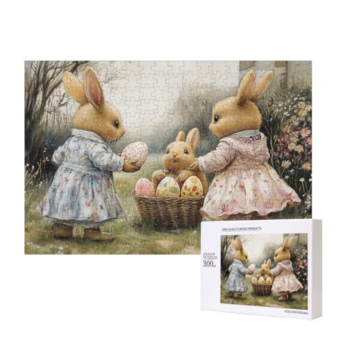 Klassisches Puzzle Mit Tieren, 300 Pieces Puzzle Mit Ostermotiven, DIY Moderne Wandkunst Dekor, Geeignet Für Das Gemeinsame Spiel Mit Der Ganzen Familie von MocArt