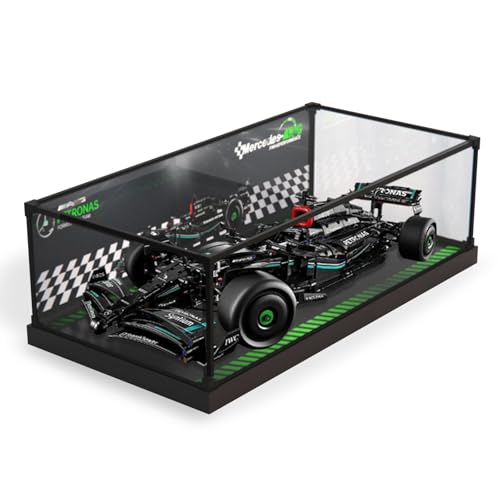 MocArt Acryl-Displaybox, kompatibel mit 42171 AMG F1 Rennwagen-Modell, Legierungsrahmen Transparente Vitrine, Sammlerstücke schützende staubdichte Schaukasten (nur Displaybox) von MocArt