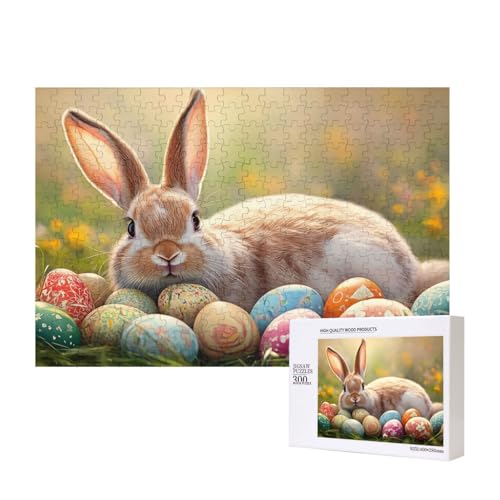 Puzzle 300 Teile Osterei Häschen, Kreatives Holzpuzzle Mit Ostermotiv, Geeignet Für Geschenke Oder Sammlerstücke von MocArt