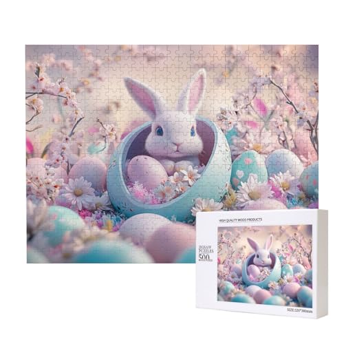 Puzzle 500 Teile Erwachsene, Hase Legt Ostereier Puzzle, DIY Moderne Wandkunst Dekor, Geeignet Für Geschenke Oder Sammlerstücke von MocArt