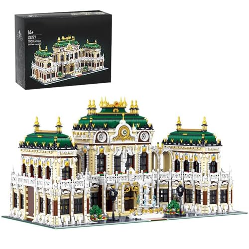 MocSpaß 33221 Luxus Palast für Iego Architecture Bausatz, 11900+ Teile Klemmbausteine Riesiges Architekturmodell MOC Architektur im Europäischen Stil KompatibeI mit Iego Architecture von MocSpaß