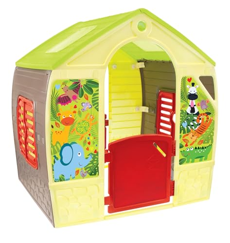 Mochtoys Spielhaus Kinder - Gartenhaus für Außen und Innen, Kunststoff Kinderspielhaus Für Garten Draußen, 122x120x120,5 cm von Mochtoys