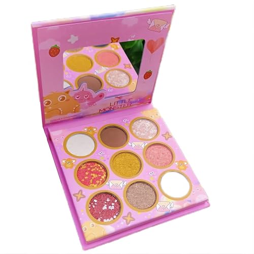 MockTota schminkset mädchen, ungiftig und abwaschbar Kinder Make up Set mädchen, Halloween schminke kinderschminken Set, DIY Prinzessin Kids Makeup Set for Girls, Kinder Schminkpalette (9 Farbe) von MockTota