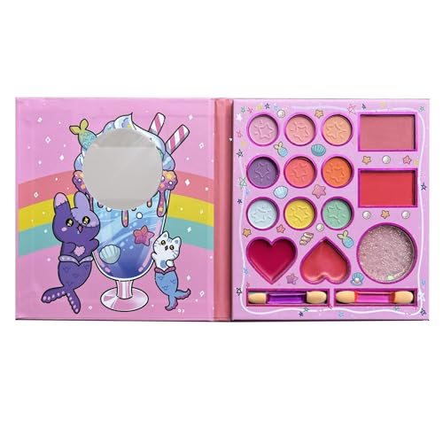 MockTota Schminkset Mädchen, Ungiftig und Abwaschbar Kinder Make-Up Set Mädchen, Karneval Schminke Kinderschminken Set, DIY Prinzessin Kids Makeup Set for Girls, Kinder Schminkpalette von MockTota