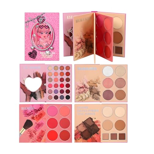 MockTota schminkset mädchen, ungiftig und abwaschbar Kinder Make up Set mädchen, Halloween schminke kinderschminken Set, DIY Prinzessin Kids Makeup Set for Girls, Kinder Schminkpalette (43 Farbe) von MockTota