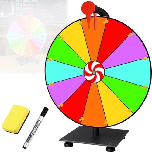 Mockotta Glücksrad zum Drehen,30 cm Glücksrad,Drehrad Glücksrad,12 Slots Glücksrad Zum Selbstgestalten,Drehrad mit Radiergummi Markierstift für Wortspiele, Halloween, Weihnachten, Neujahr Party Mockotta Glücksrad zum Drehen,30 cm Glücksrad,Drehrad Glücksrad,12 Slots Glücksrad Zum Selbstgestalten,Drehrad mit Radiergummi Markierstift für Wortspiele, Halloween, Weihnachten, Neujahr Party von Mockotta