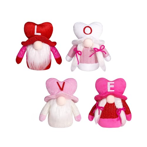 Mocoocouture 4PCS Sorgfältig Detaillierungen Für Weihnachtspuppen Santa Dolls Für Bezaubernde Valentinstag Home Table Decors Zubehör von Mocoocouture