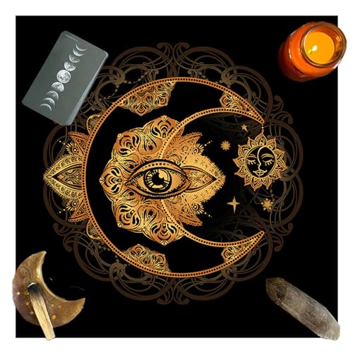 Mocoocouture Astrologie Tarots Tischaltartuch Metaphysische Brettspielmatte Wahrsagungen Altartischdecke Brettspielkartenblock Wahrsagereitischdecke Altartuch Tarotkarten Tischdecktuch von Mocoocouture