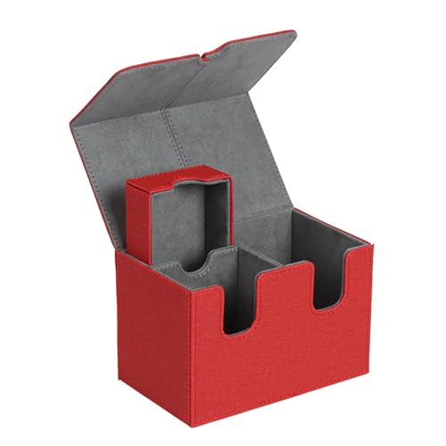 Mocoocouture Kartenbox Kartenetui Für Spielkarten PU Leder Karten Aufbewahrungsbox Sammelkarten Tragebox Deck Spielkartenbox Spielkarten Organizer von Mocoocouture