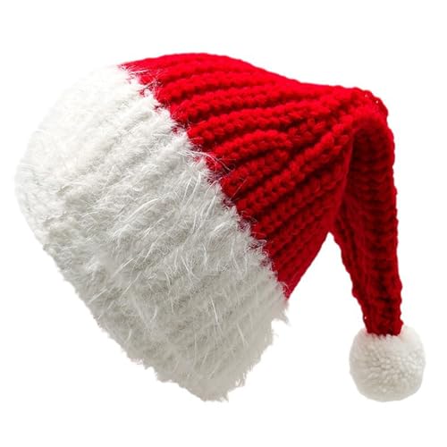 Mocoocouture Modische Weihnachtsmannmützen Gestrickte Weihnachtsmützen Weiche Bequeme Und Langlebige Mützen Für Erwachsene Und Kinder von Mocoocouture