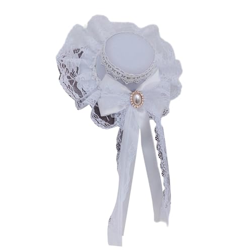 Mocoocouture Punk Schleierhut Mit Haarclip Spitze Bowknot Barrette Seitenclip Für Weibliche Halloween Party Kostüm Haarstylingzubehör von Mocoocouture