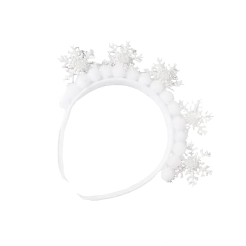 Mocoocouture Stylish Snowflake Hair Accessoires Weiß Glitzernder Strassstirnband Für Urlaubsfestival Und Winterpartyzubehör von Mocoocouture