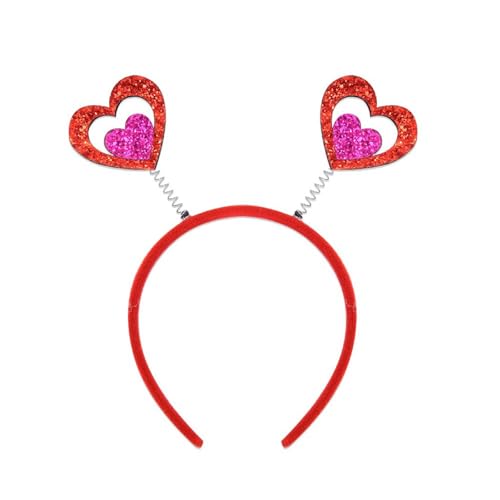 Mocoocouture Valentinstag Stirnband Für Weibliche Männliche Glitzernde Liebe Herzstirnband Geburtstagsfeier Accessoires Für Festivalversammlung von Mocoocouture