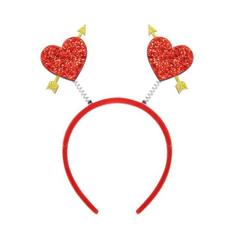 Mocoocouture Valentinstag Stirnband Für Weibliche Männliche Glitzernde Liebe Herzstirnband Geburtstagsfeier Accessoires Für Festivalversammlung von Mocoocouture