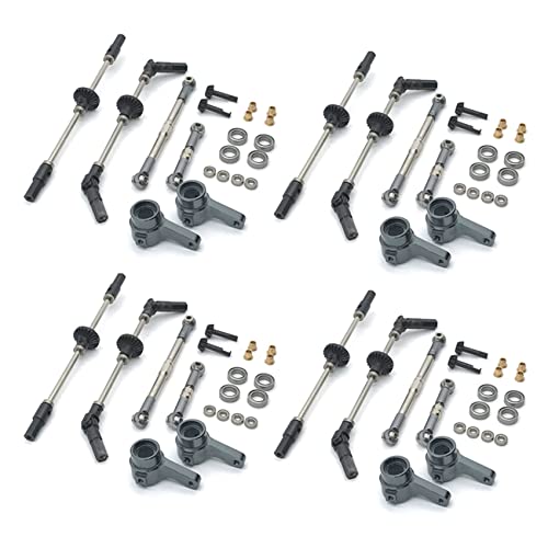 Mocturnity 4X Upgrade Stahl Gear Vorder- und Rad Brücken Achse Lenk Schalen Kit für MN D90 D91 MN96 MN99 MN99S 1/12 RC Auto Teile von Mocturnity