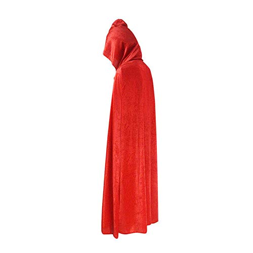 Mocturnity Gothic Lockerer Kapuzen Mantel Karneval Halloween UmhäNge UmhäNge Kinder Robe Spielzeug Sensenmann Dress Up Rot von Mocturnity