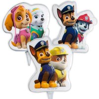 Paw Patrol Tortenkerze mit Einstecker, 1 Stück, 7cm von Modecor