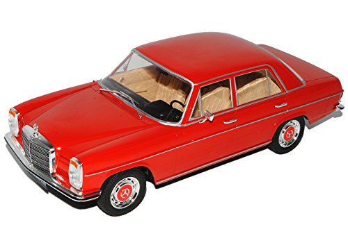 Model Car Group Mercedes-B 220/8 Strich-Acht Limousine Rot W114 1967-1976 1/18 Modell Auto mit individiuellem Wunschkennzeichen von Model Car Group