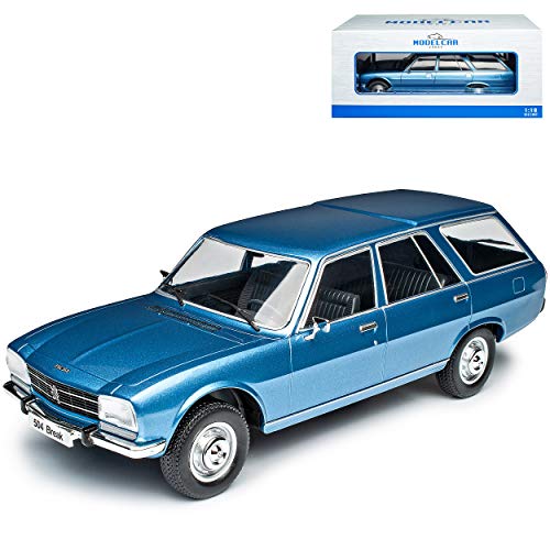 Model Car Group Peugeot 504 Kombi Break Blau 1968-2005 1/18 Modell Auto mit individiuellem Wunschkennzeichen von Model Car Group