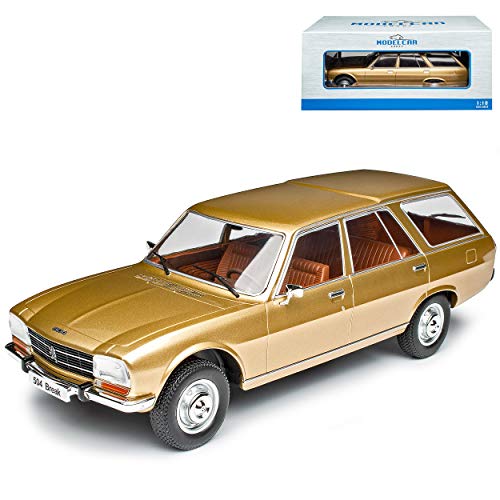 Model Car Group Peugeot 504 Kombi Break Gold 1968-2005 1/18 Modell Auto mit individiuellem Wunschkennzeichen von Model Car Group