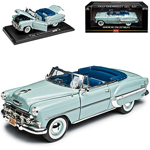 Chevrolet Chevy Bel Air 2400C Cabrio Blau 1. Generation 1953-1957 1/18 Sun Star Modell Auto von Model Car