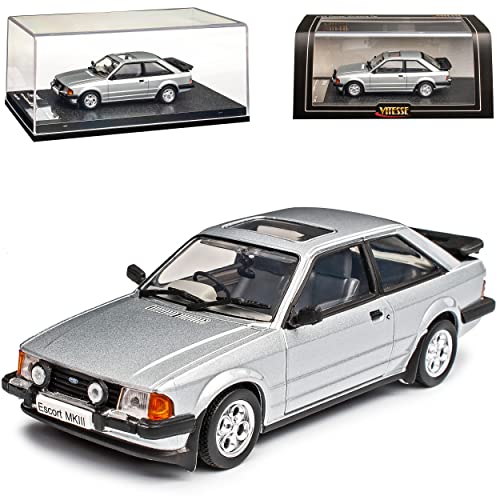 Ford Escort MK3 XR3i 3 Türer Silber 3. Generation 1980-1986 1/43 Vitesse Modell Auto von Model Car