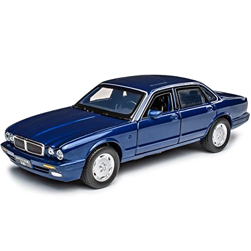 Jaguar XJ6 Limousine Blau 3. Generation 1979-1992 mit Licht und Sound 1/32 Tayumo Modell Auto mit oder ohne individiuellem Wunschkennzeichen von Model Car