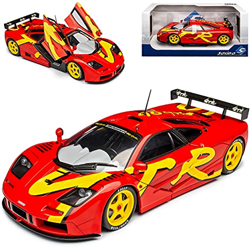 McLaren F1 GTR Rot 1993-1997 1/18 Solido Modell Auto von Model Car