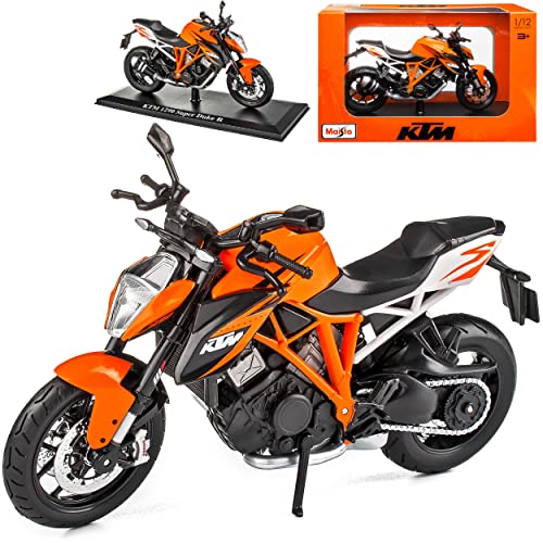 Model Car K-T-M 1290 Super Duke R Orange Ab 2013 mit Sockel 1/12 Motorrad von Model Car