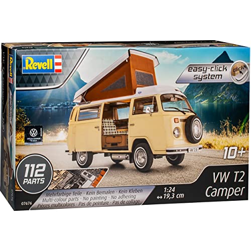 Model Car Volkwagen T2 Camper Bus Personen Transporter 1967-1979 07667 Bausatz Kit 1/24 Revell Modell Auto von Model Car