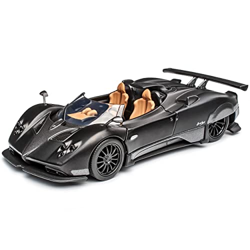 Pagani Zonda HP Barchetta Roadster Cabrio Matt Schwarz 2017 1/36 Tayumo Modell Auto mit oder ohne individiuellem Wunschkennzeichen von Model Car