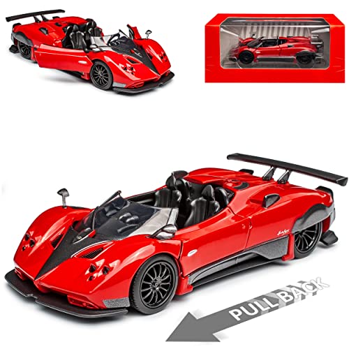 Pagani Zonda HP Barchetta Roadster Cabrio Rot 2017 1/36 Tayumo Modell Auto mit oder ohne individiuellem Wunschkennzeichen von Model Car