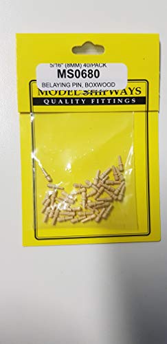 Model Expo MS0680 Belaying PIN, CAVIGLIE, CABILLA, POINTES EN Bois, BELEGKLAMPE PINS Boxwood 5/16" (8mm) 40/Pack von Model Expo