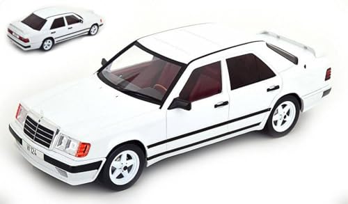 MODELCARGROUP Modell in Maßstab, kompatibel mit Mercedes W124 Tuning 1986 Weiß 1:18 MCG18343 von ModelCarGroup