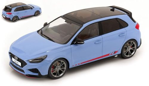 Modell Leiter kompatibel mit Hyundai i30 N Light Blue 1:18 Modelgroup MCG18503 von ModelCarGroup